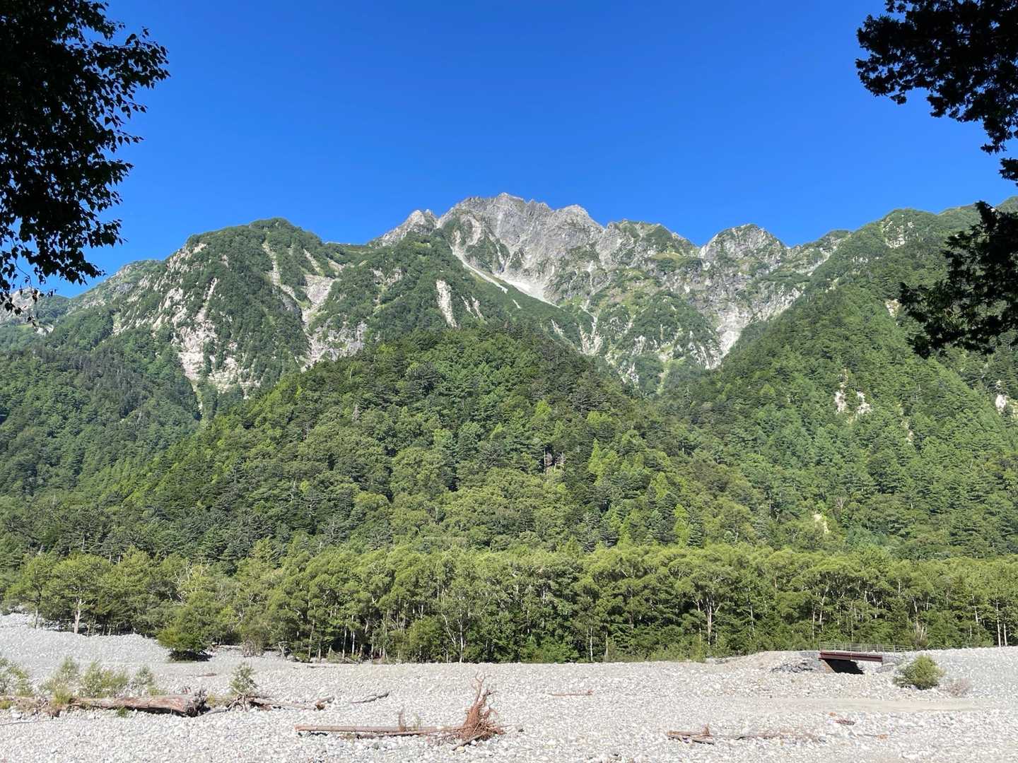 上高地バス停-河童橋-岳沢湿原-明神橋-北穂高岳 縦走コースの写真