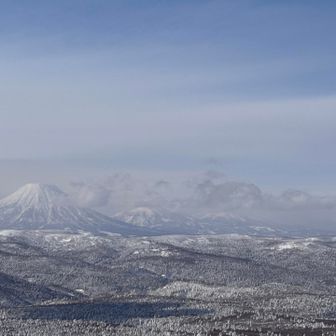 少ししたらニセコ連峰も姿を見せてくれた