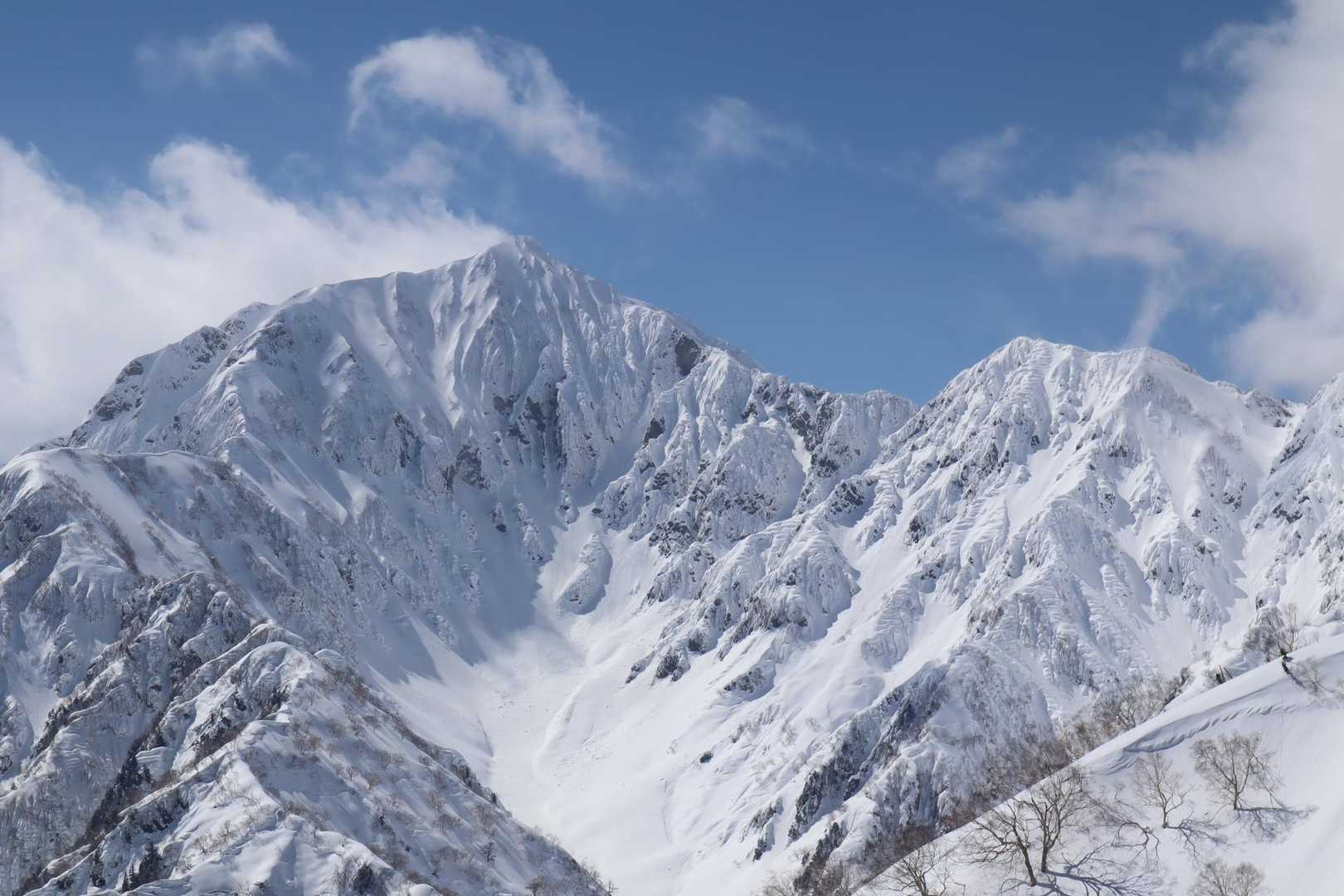 地蔵の頭-二ノ背髪-小遠見山-五竜登山口-中遠見山-五竜テ 縦走コースの写真