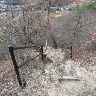 クサリやロープはよくありますが、ガッチリしたガードパイプは始めて見ました。