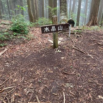 水晶山山頂　958m
展望無し。