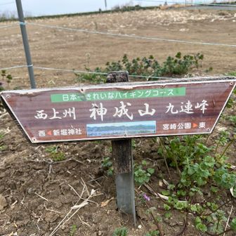 この案内が随所にありました
日本一きれいなハイキングコース
西上州 神成山 九連峰