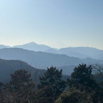 高尾山山頂から富士山🗻
もやが掛かってもう見えない😅