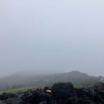 ずっと景色は真っ白。
うっすらと見える先を目指します。
天気予報や天気図、実際の天気を頻繁に確認しながら登りました。