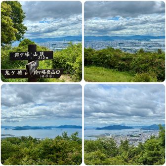 鈴ヶ峰(東峰)
ここの景色も大好きです✨
到着時、珍しく誰もいませんでしたが、直ぐに2名×2組、登られてきました👍
⚽観戦のため、早めに帰ります(4-0🎉でした👏）