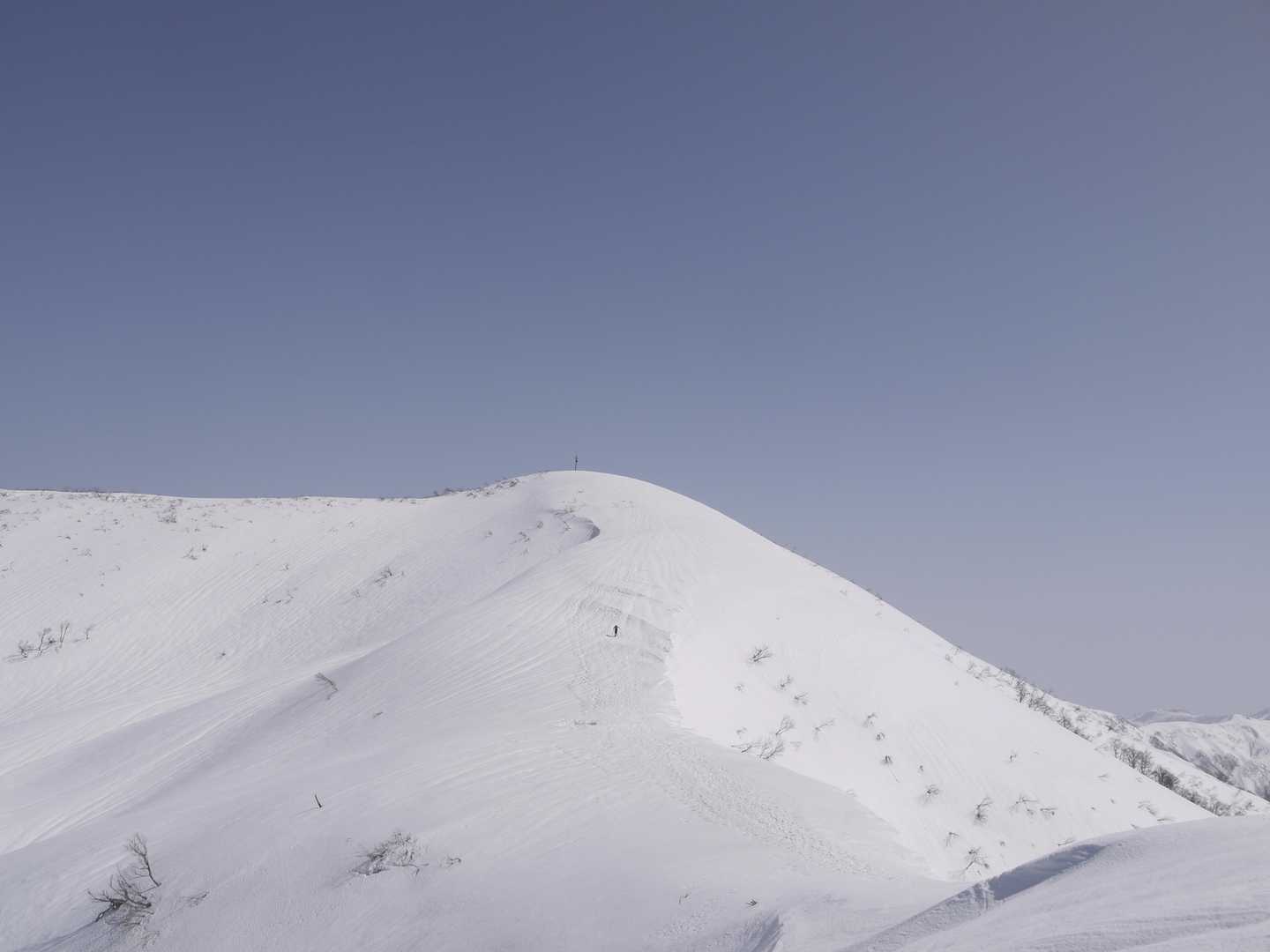 振り返って、初雪山