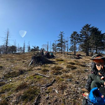 ランチは風を避けて