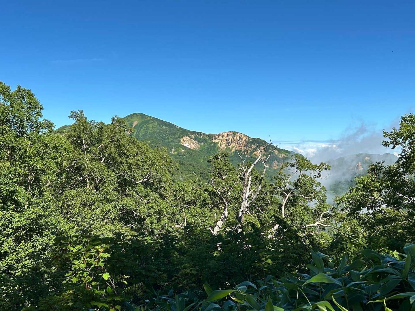 あの山が明日登る火打山です。