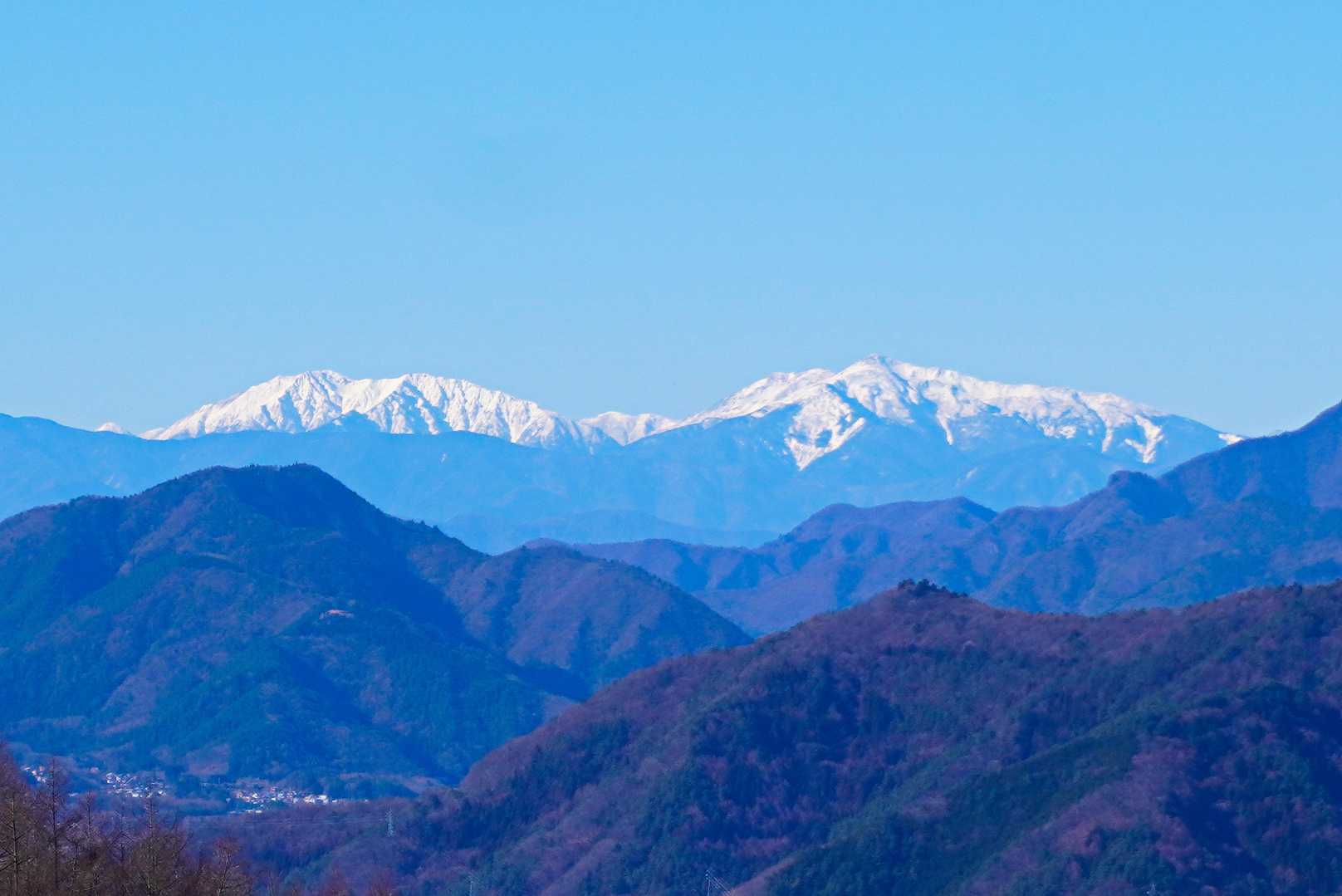 冠雪した 南アルプス ☃️