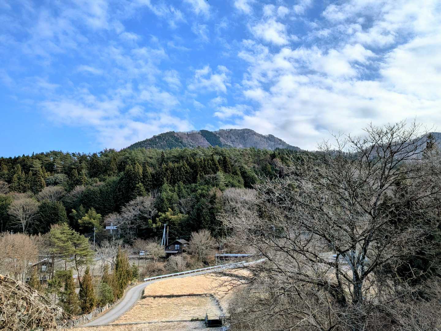 道の駅への道すがら鳥ノ胸山