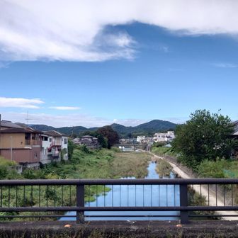 登った山を背に街移動
この瞬間好きなんよ