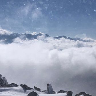 霧ヶ峰・車山・大笹峰 風で雪が舞ってキラキラ〜❄︎