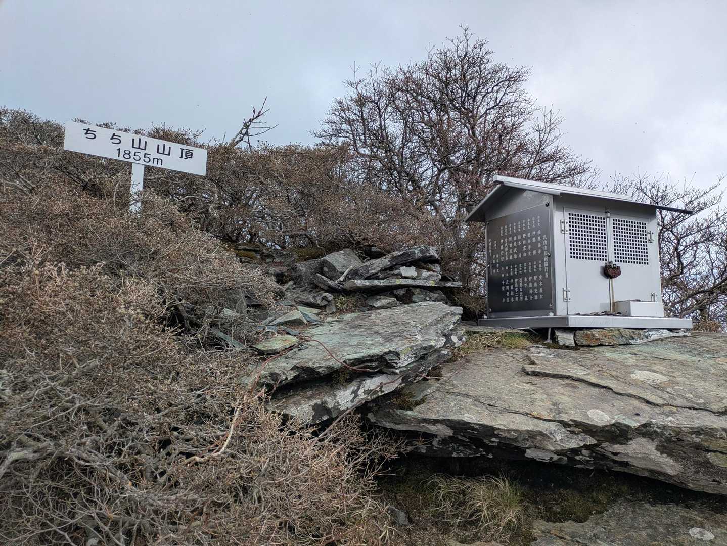 やっとの思いでちち山山頂