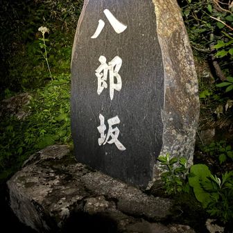 八郎坂！！
コイツがきつい😓
テント装備で暗闇の激登り。まさに最初の難関。
あと1時間坂が長かった撤退していたと思います。