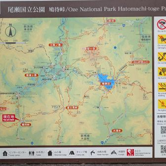 鳩待峠登山口の大看板
