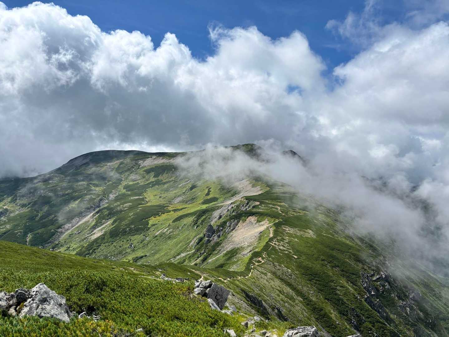 薬師岳登山口-五光岩ベンチ-太郎山-北ノ俣岳-赤木岳-中俣 縦走コースの写真