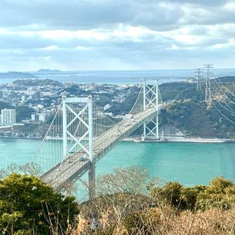 古城山から見た関門橋