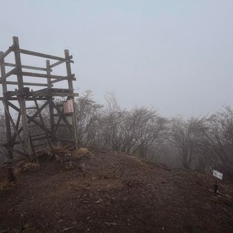 熊鷹山、🐻も🦅も見当たらなくて景色もないが展望台（物見櫓？）は登った