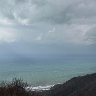 晴れていれば、佐渡島が見えるらしい
佐渡島🥰