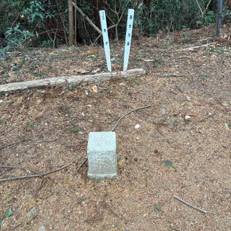 お湯を沸かしている間、少し離れた三角点を訪れました。