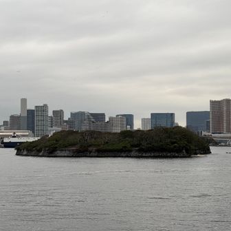 こちらは上陸出来ない第六台場。野鳥の楽園になっているとか…