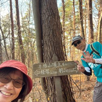 林の中の木幡山山頂
眺望なし