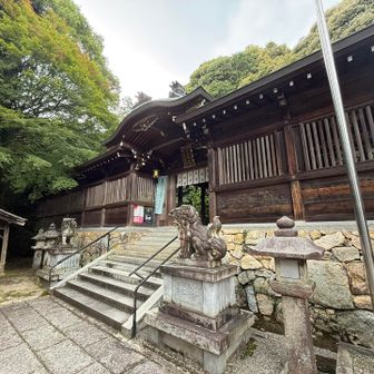 早尾神社⛩️到着。今日も安全に感謝✨
