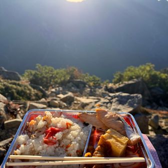 絶景の場所でお弁当🥰