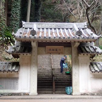 伏姫龍穴。立派な門です。