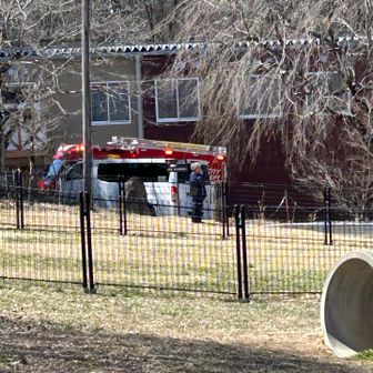 😰物々しい雰囲気に　🐶ドックラン付近で

🙏地元の人も心配して見守っていますが…