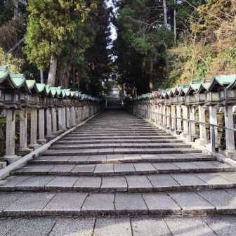 宝山寺参道。