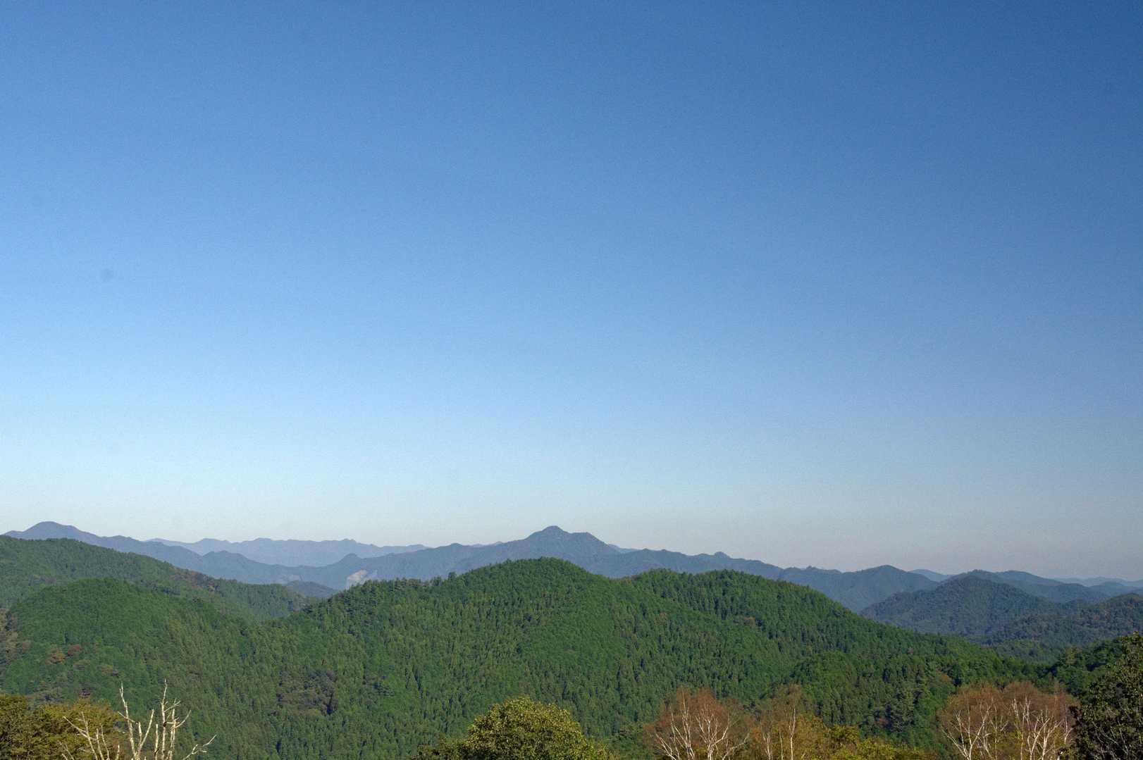 陣馬山頂から大岳山