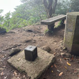 山頂
曇ってて眺望なし