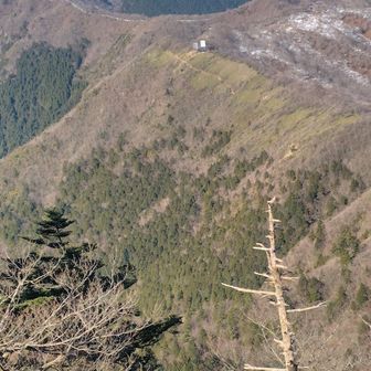 野地峰越しに赤石山系