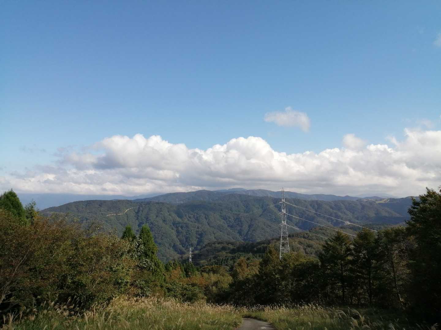 高めの山は雲の中っぽい