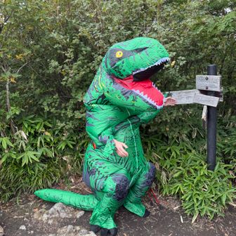 そして突如現れる恐竜🦖