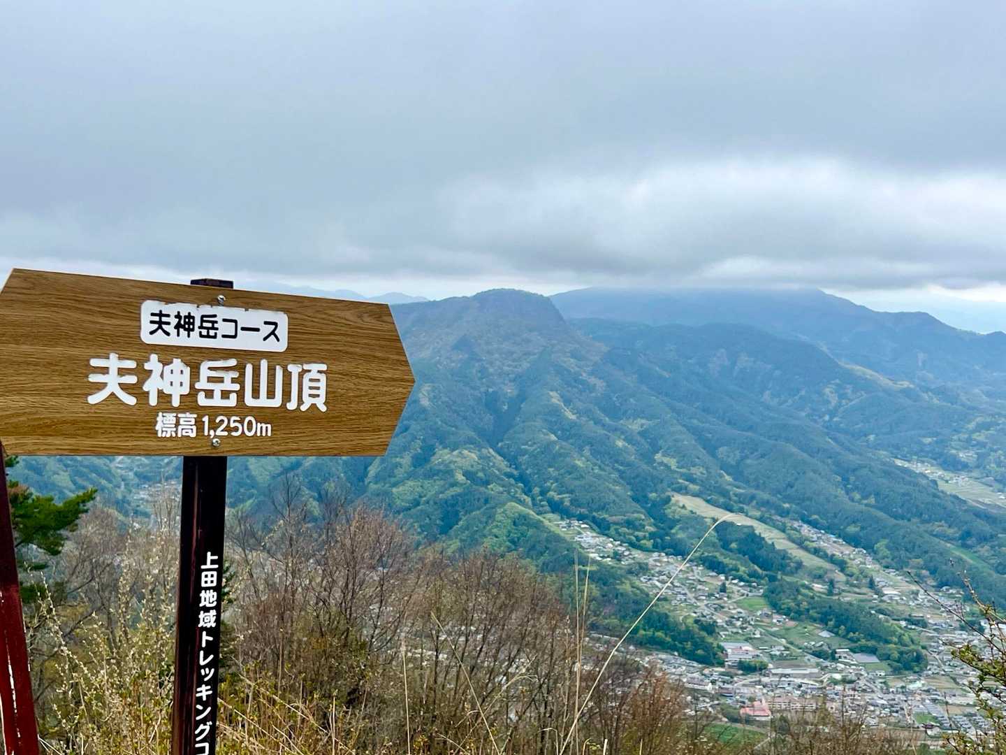 夫神山山頂。1250m