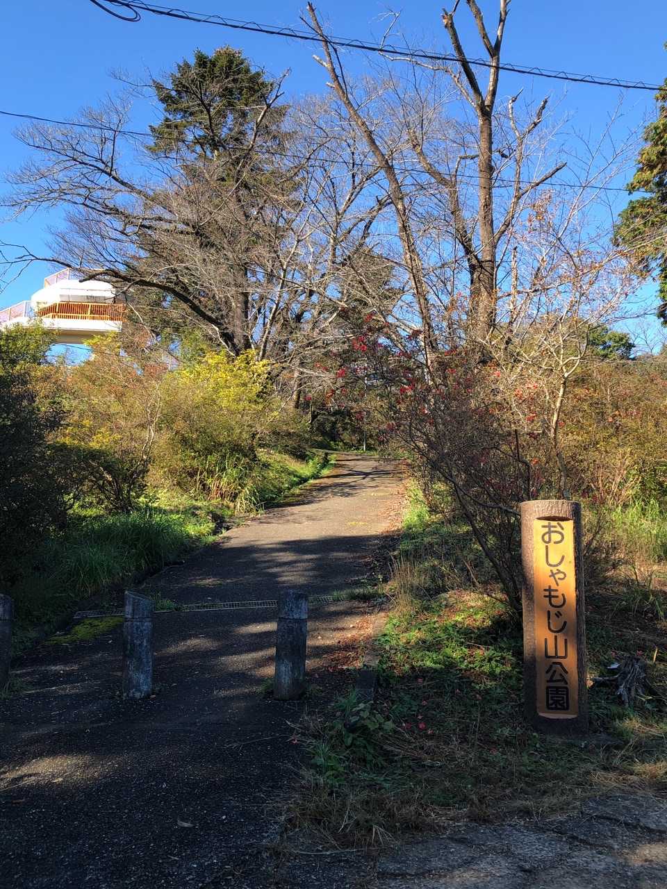 おしゃもじ山の名前の由来は杓子母神様が祭られている祠がふもとにあることからだそうです。