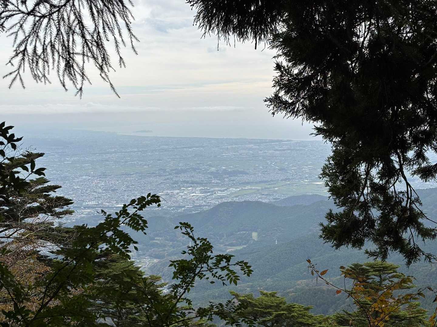 ちょくちょく開けた所
から相模湾が見える