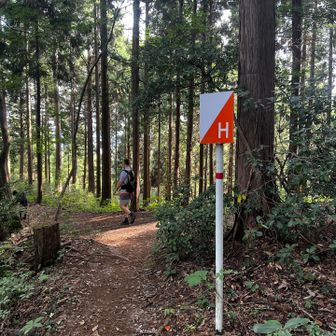 Hポイントまで降りてきました。