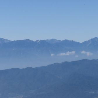 展望スポットから南アルプスの山々