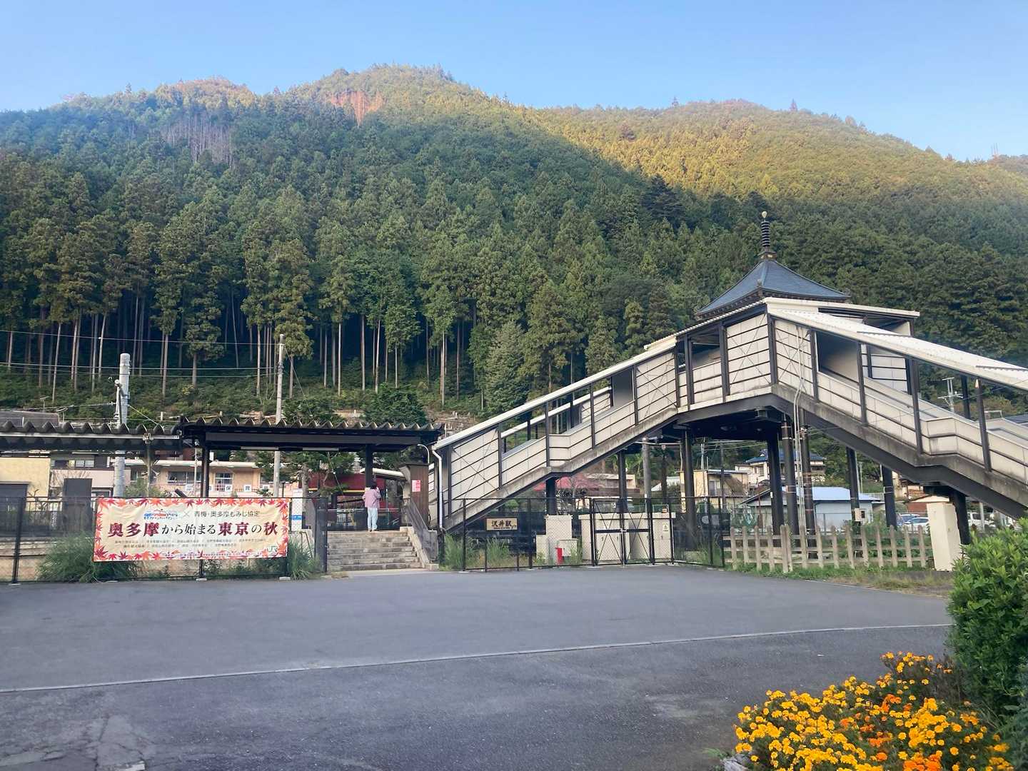 今回は御嶽駅じゃなくて沢井駅に下山