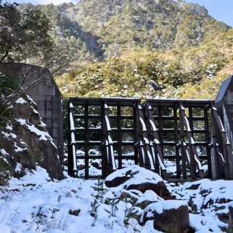 堰堤、この先もトレースしっかりありました🙏