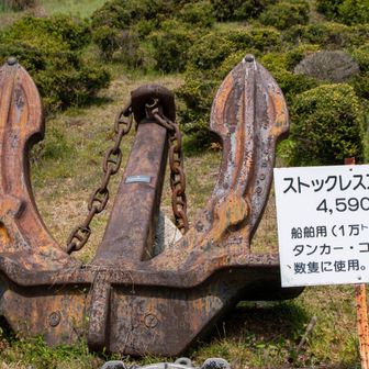 人間よりも大きなアンカー。