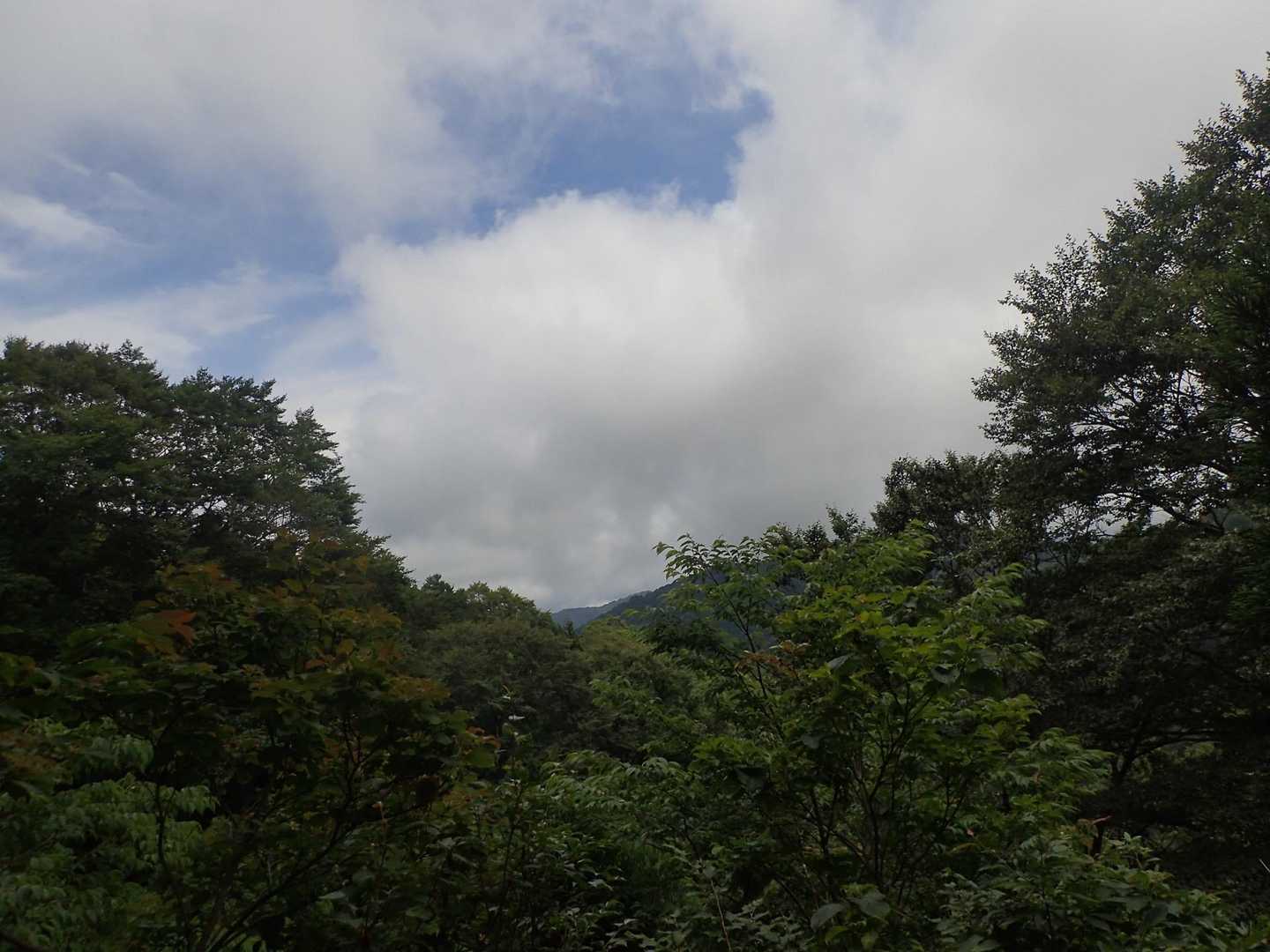 下山すると青空😅