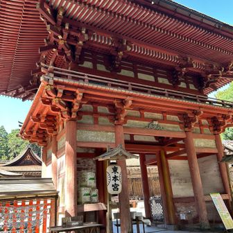 日吉大社東本宮まで降りてきました。
駐車場まで歩きます。