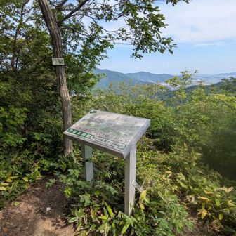 箕作山から微かに琵琶湖