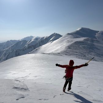 荷物デポして北俣岳へ