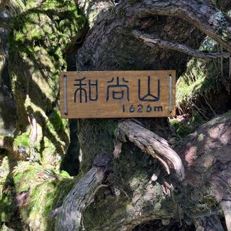 和尚山到着！三角点へ
