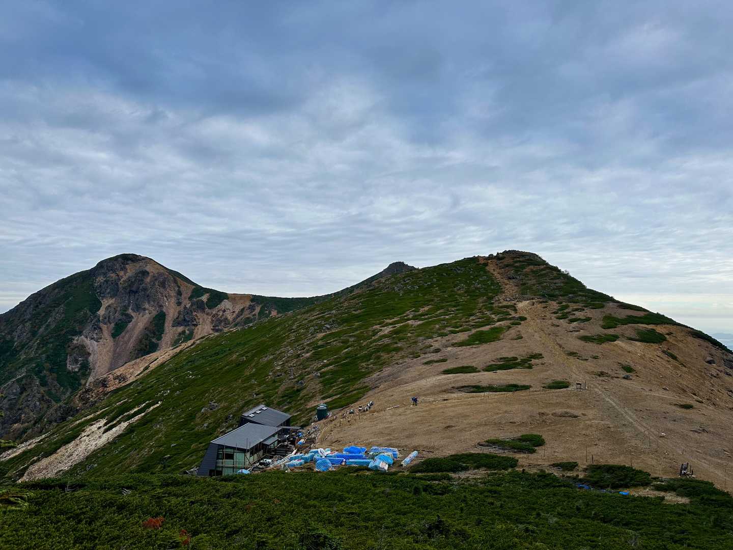 樹林帯を抜けると感動の眺め😆そして強風🌀🥶
手前に根石岳⛰️✨奥に天狗岳⛰️✨
オーレン小屋からココまでまでも急登も無く、登山道は良く整備されていて拍子抜けするくらいすんなりでした😊
ありがとう🙏